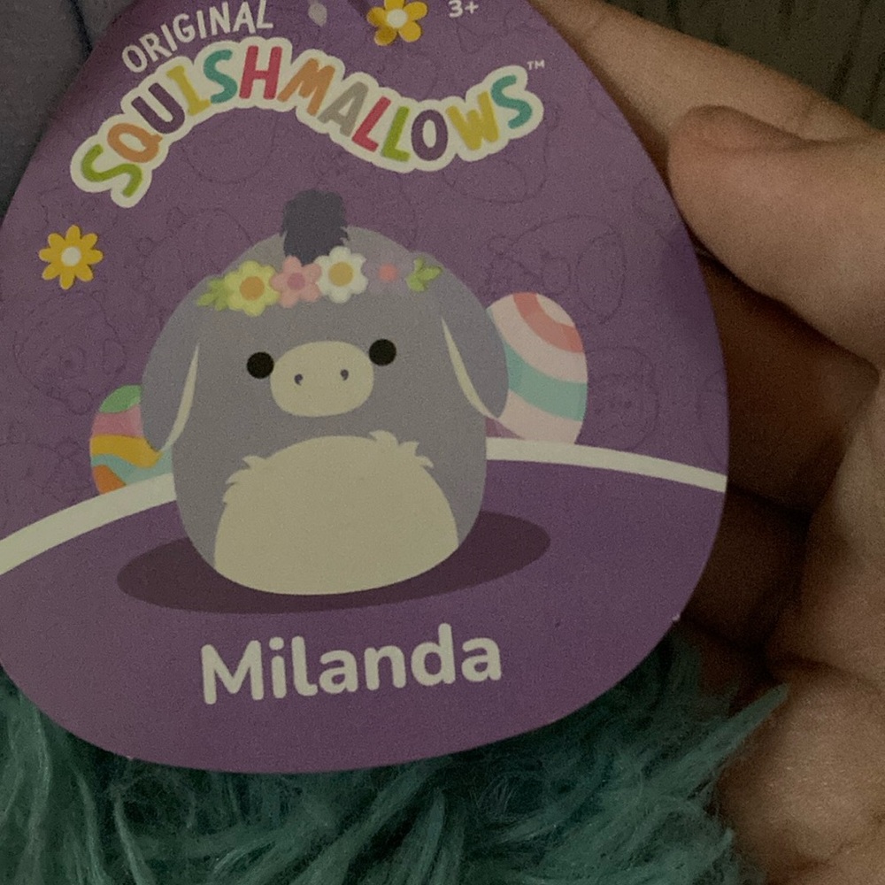 Purple Squishmallow Plush Toy with Floral Headband - Picture 2 of 14